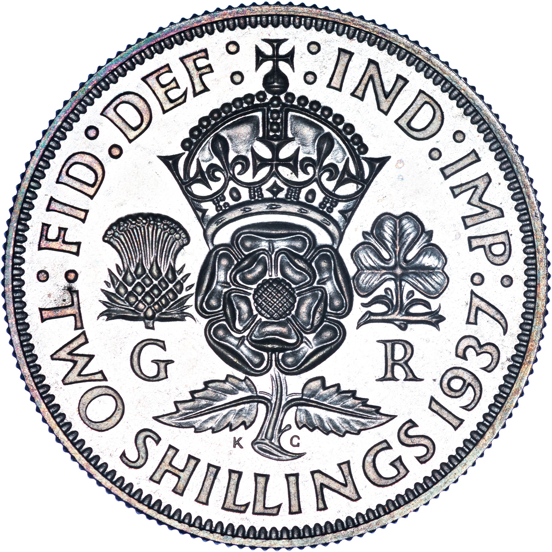 2 Shillings - George VI with 'IND:IMP' reverse