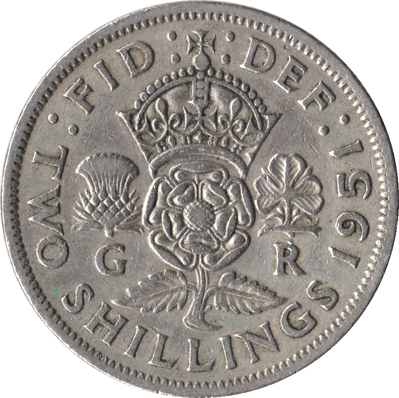 2 Shillings - George VI without 'IND:IMP' reverse