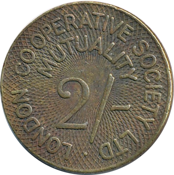 2 Shillings - London Co-operative Society Ltd reverse
