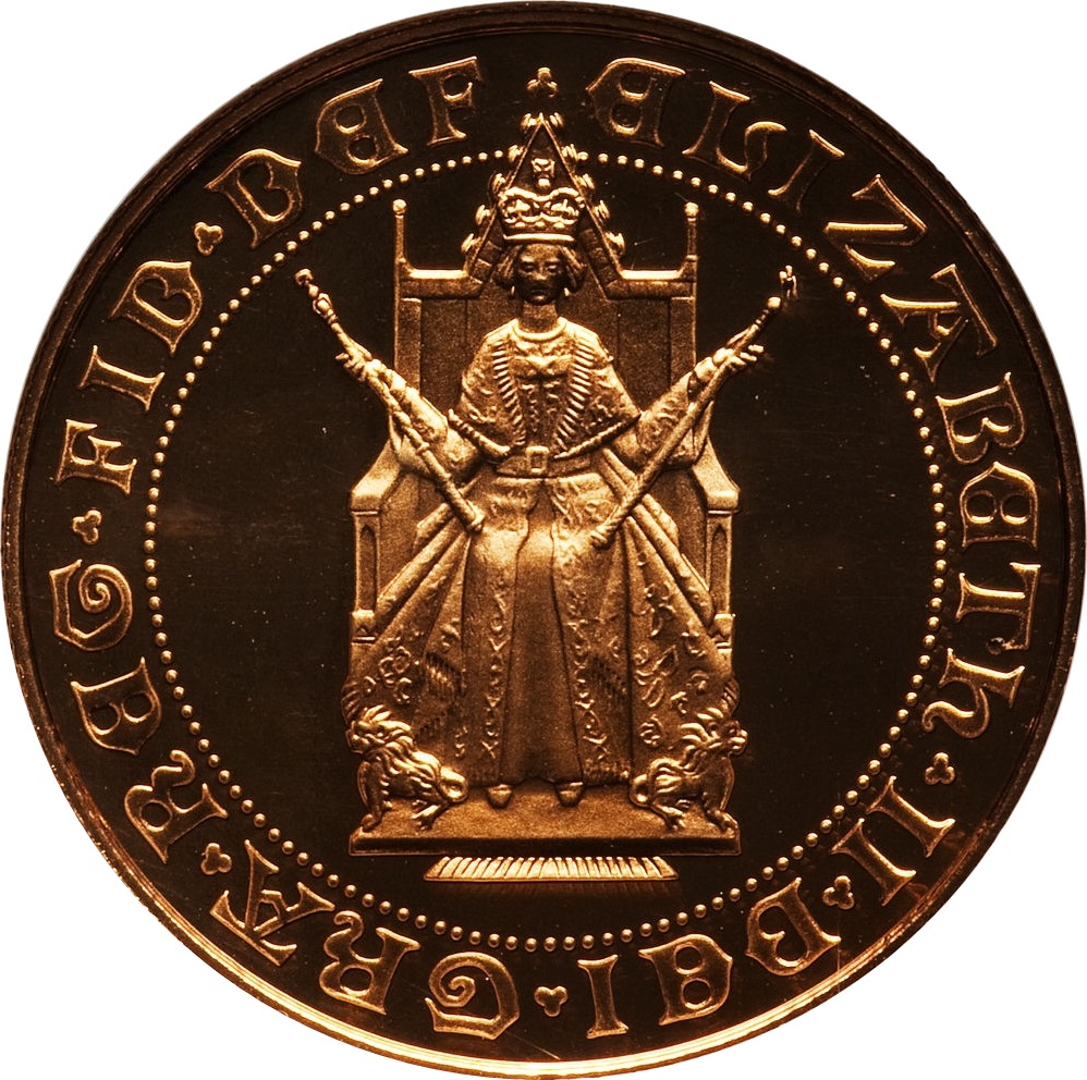 2 Sovereigns - Elizabeth II Gold Sovereign Anniversary obverse