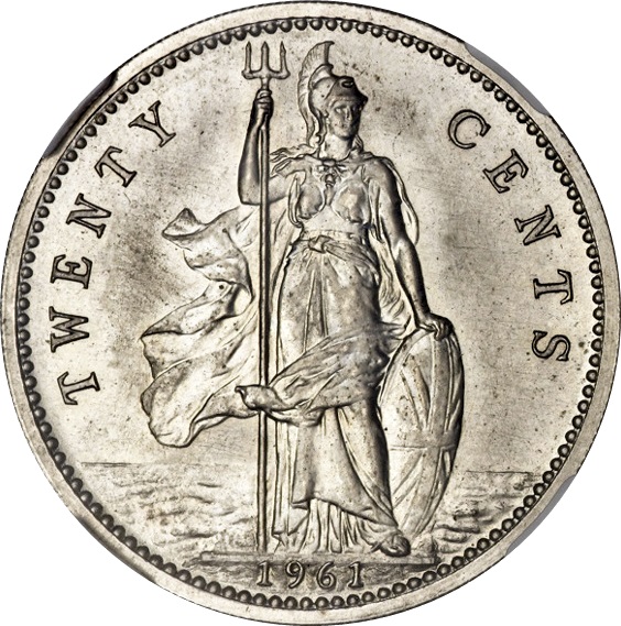 20 Cents - Elizabeth II Decimal Pattern reverse