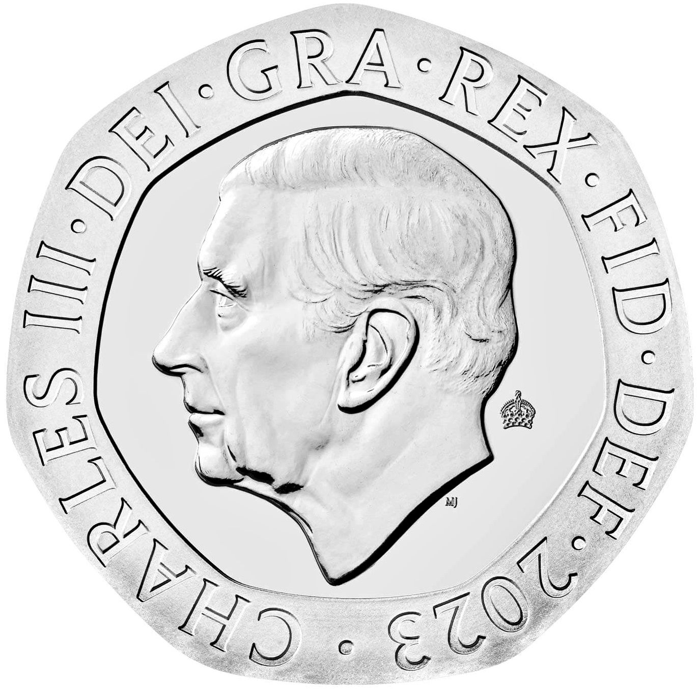 20 Pence - Charles III Puffin obverse