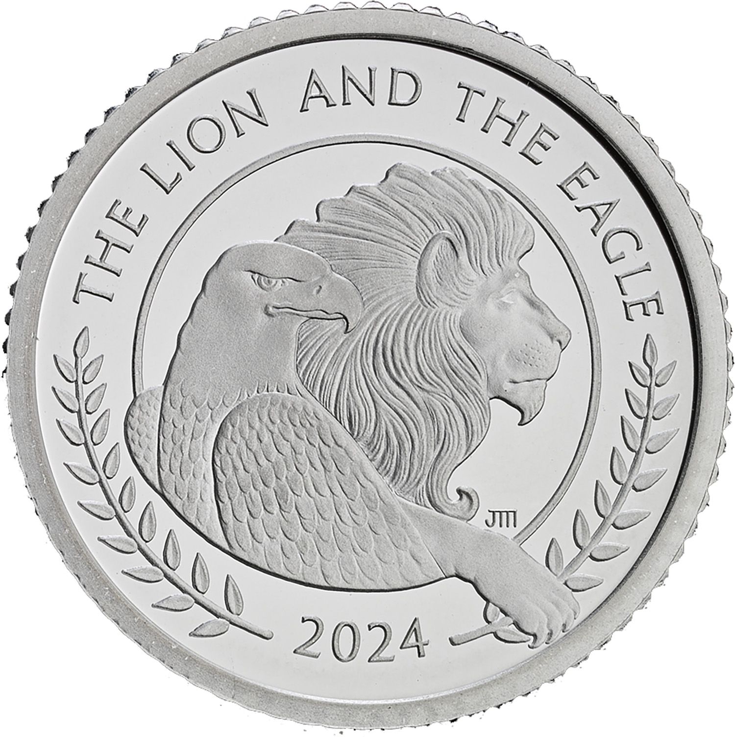 20 Pence - Charles III The Lion and The Eagle; Silver Proof reverse