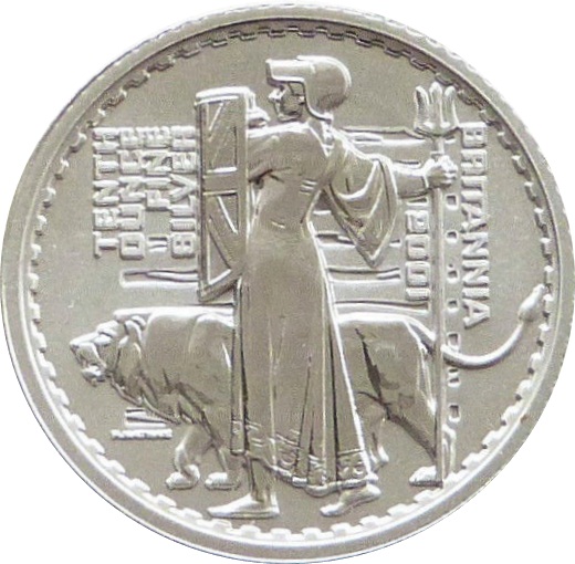 20 Pence - Elizabeth II 4th portrait; 1/10 oz Fine Silver reverse