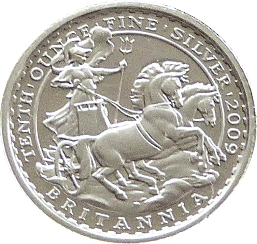 20 Pence - Elizabeth II 4th portrait; 1/10 oz Fine Silver reverse