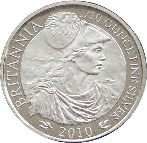 20 Pence - Elizabeth II 4th portrait; 1/10 oz Fine Silver reverse