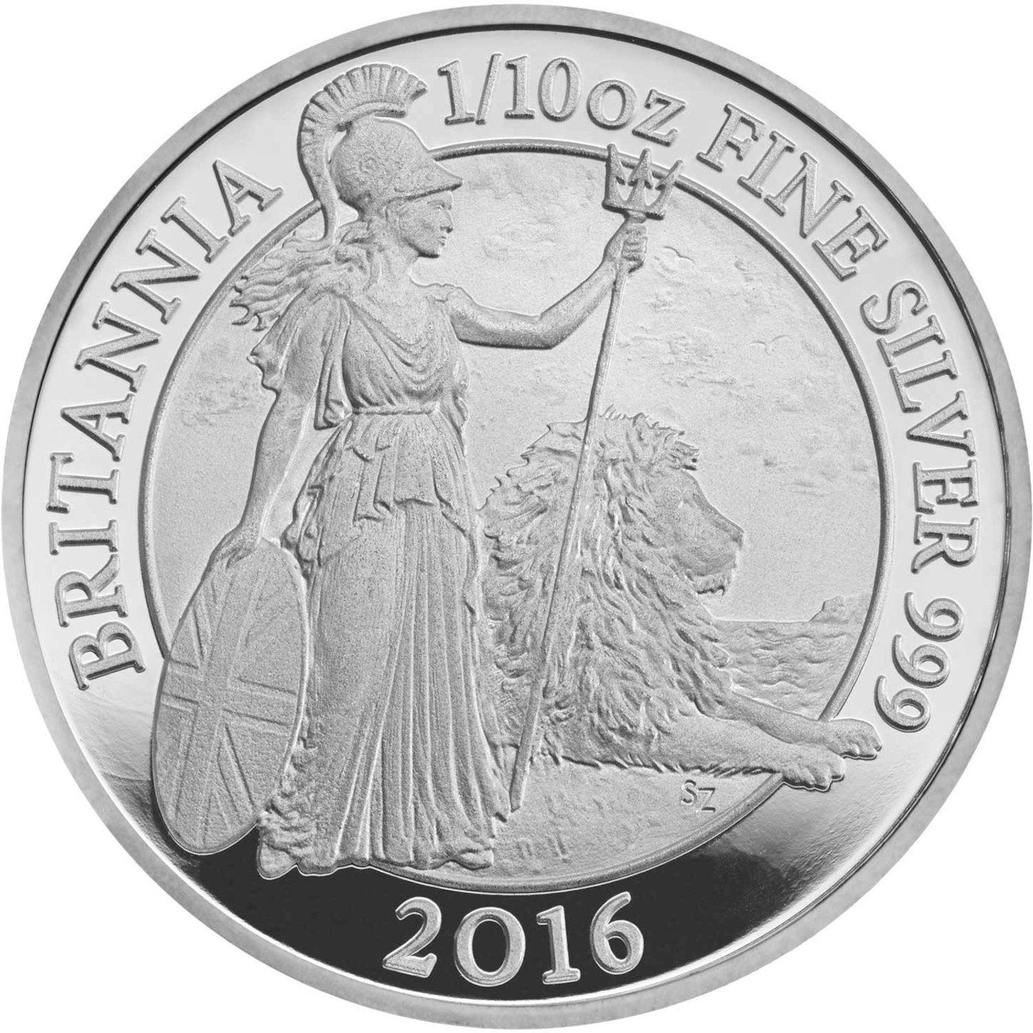 20 Pence - Elizabeth II 5th portrait; 1/10 oz Fine Silver reverse