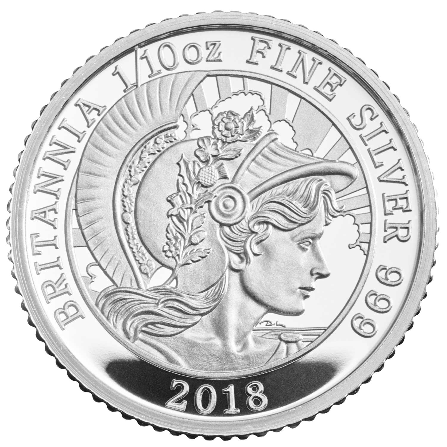 20 Pence - Elizabeth II 5th portrait; 1/10 oz Fine Silver reverse