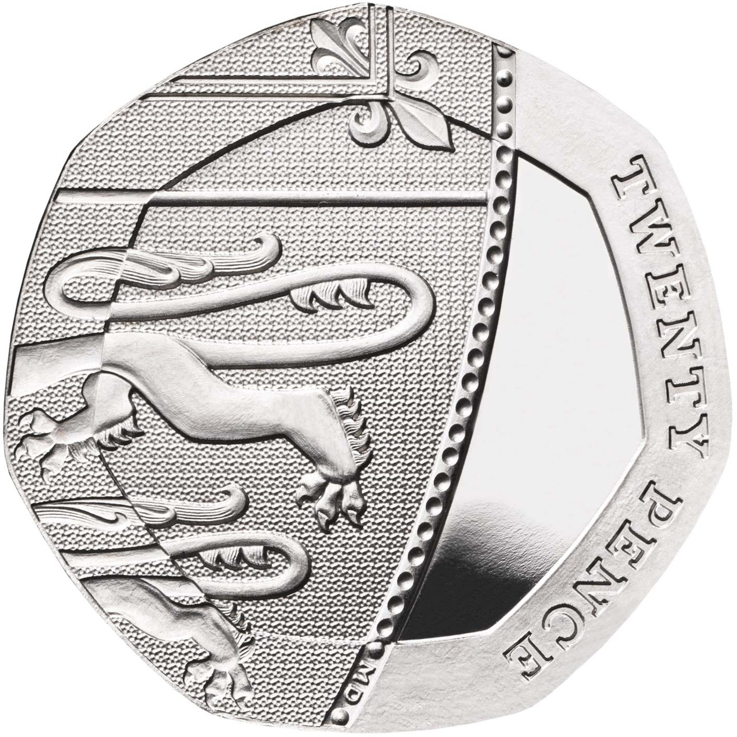 20 Pence - Elizabeth II 5th portrait; Royal Shield, Silver Proof reverse