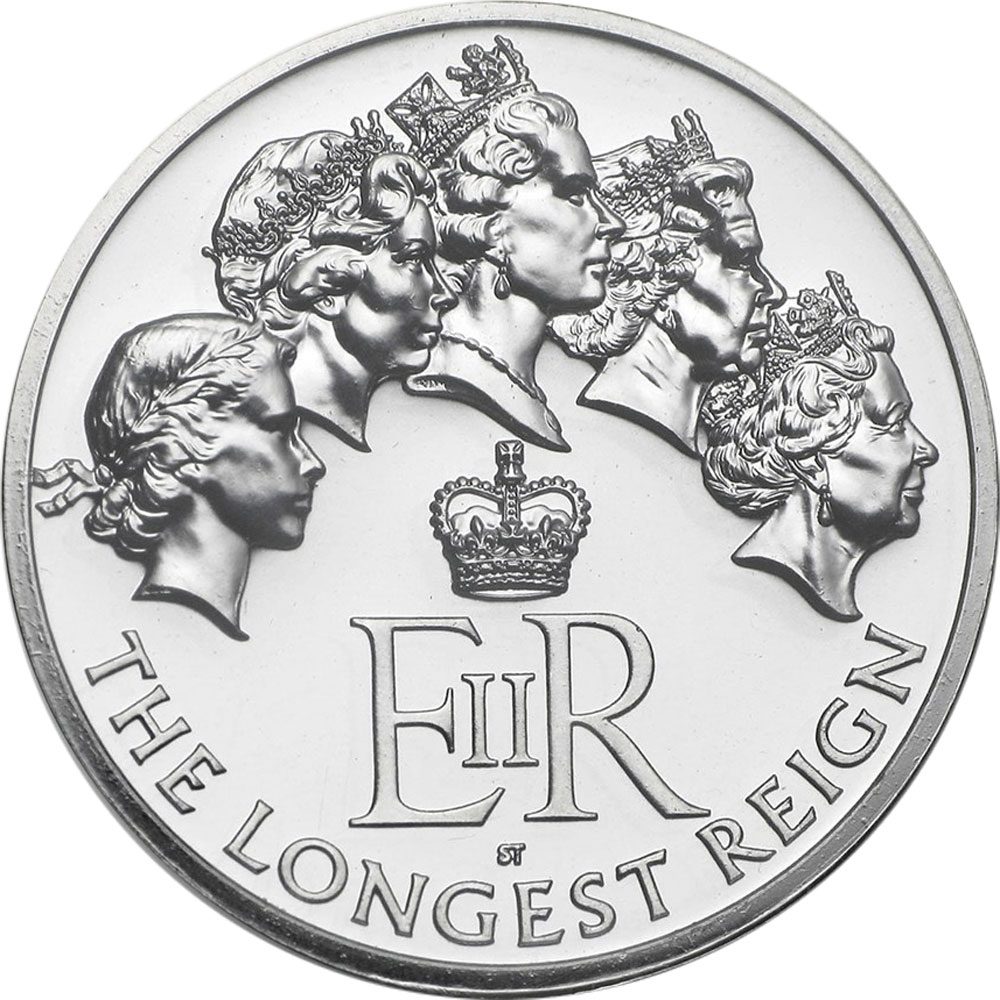 20 Pounds - Elizabeth II Longest Reign; Fine Silver