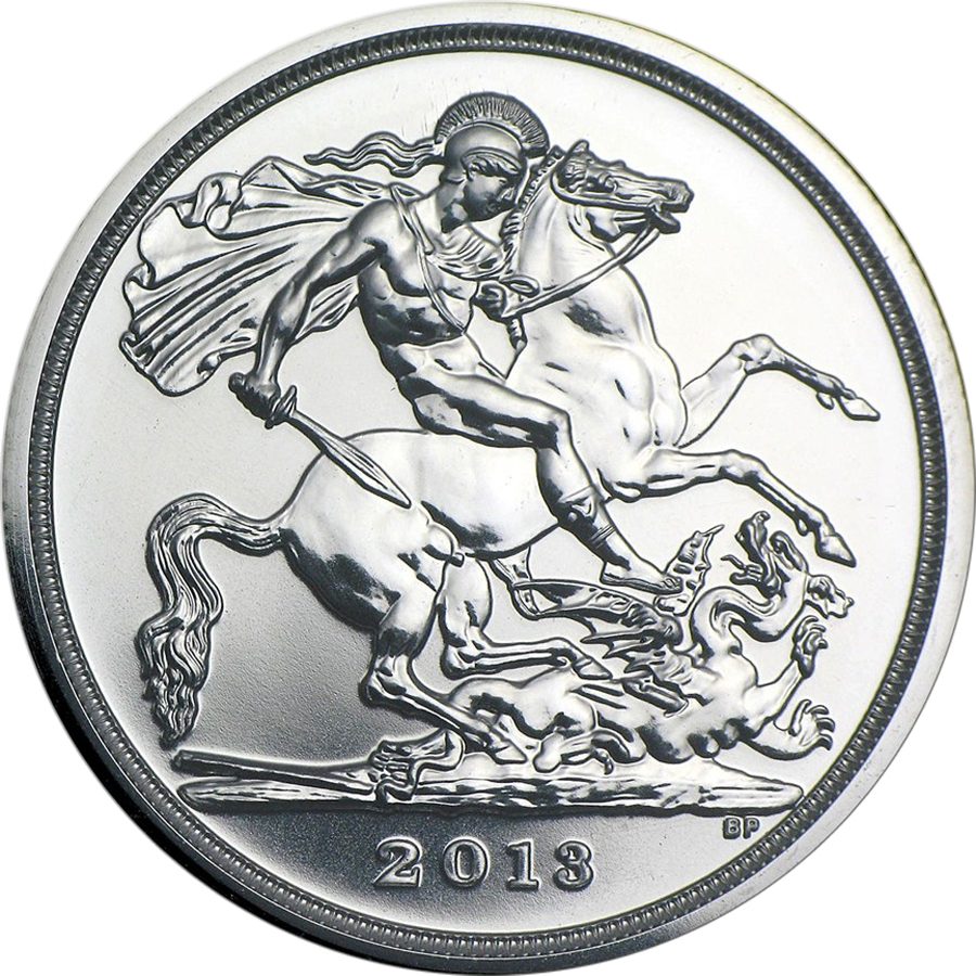 20 Pounds - Elizabeth II St George and Dragon; Fine Silver