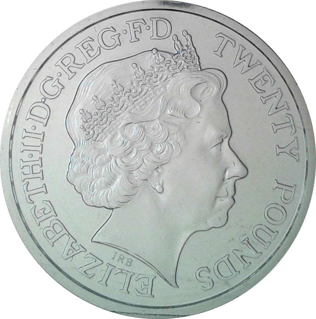 20 Pounds - Elizabeth II World War I; Fine Silver obverse
