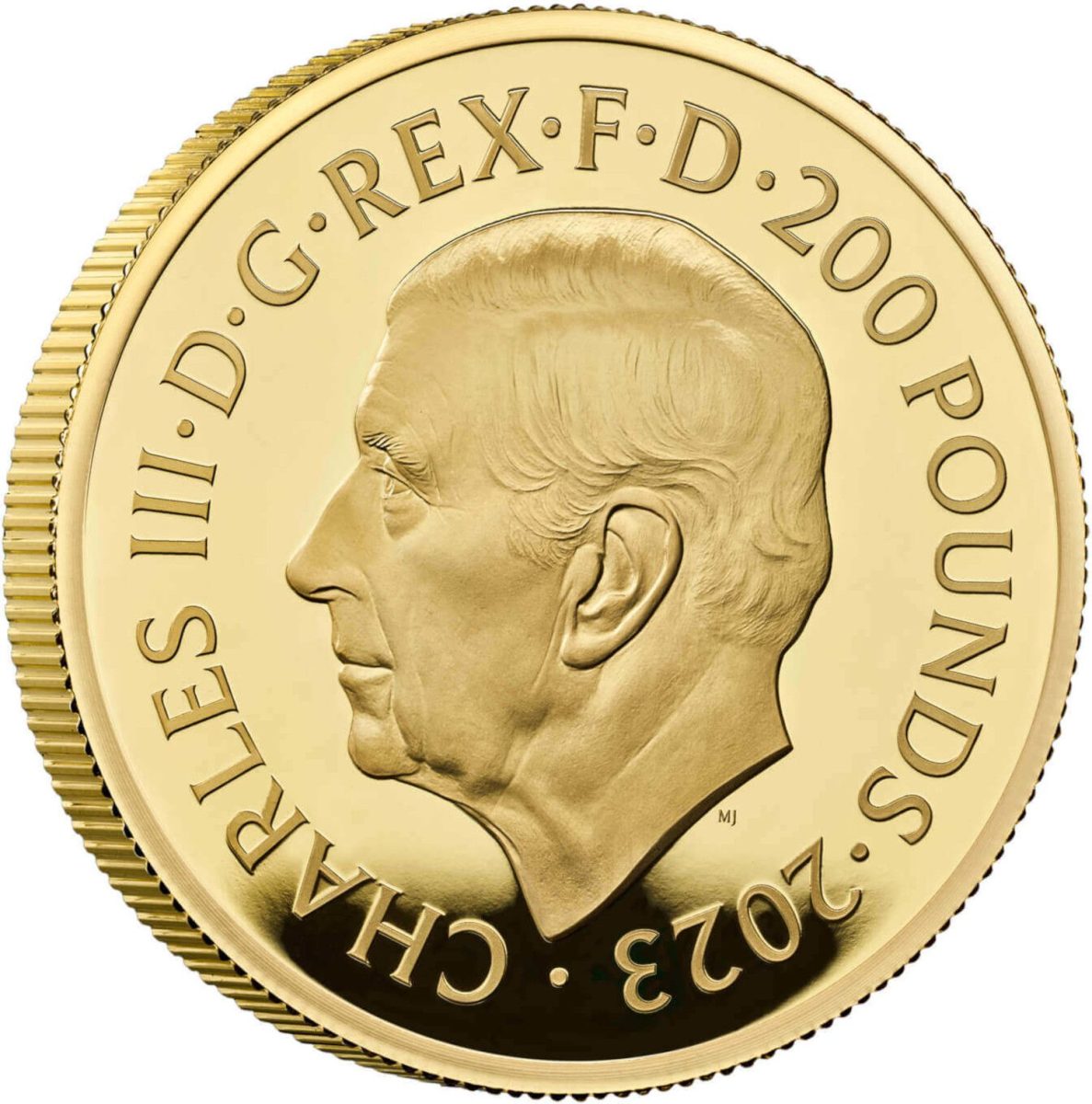 200 Pounds - Charles III 2 oz Fine Gold obverse