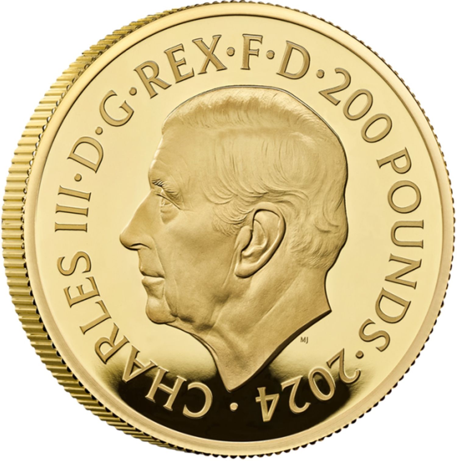 200 Pounds - Charles III Bond Films of the 1980s; Gold Proof obverse