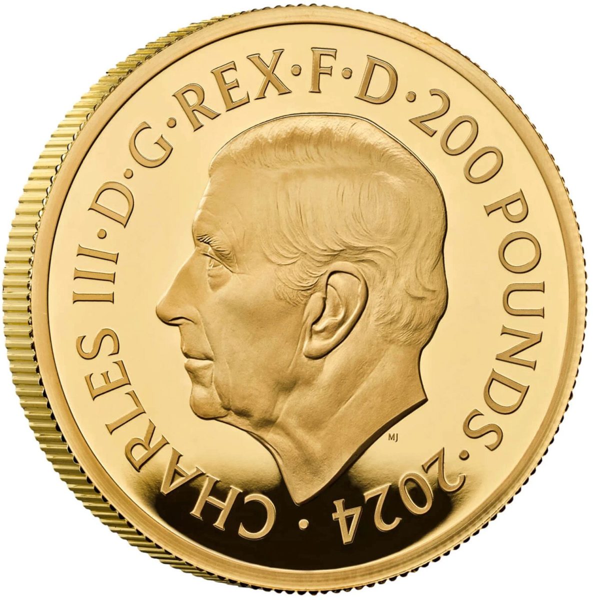 200 Pounds - Charles III Bond Films of the 2010s; Gold Proof obverse