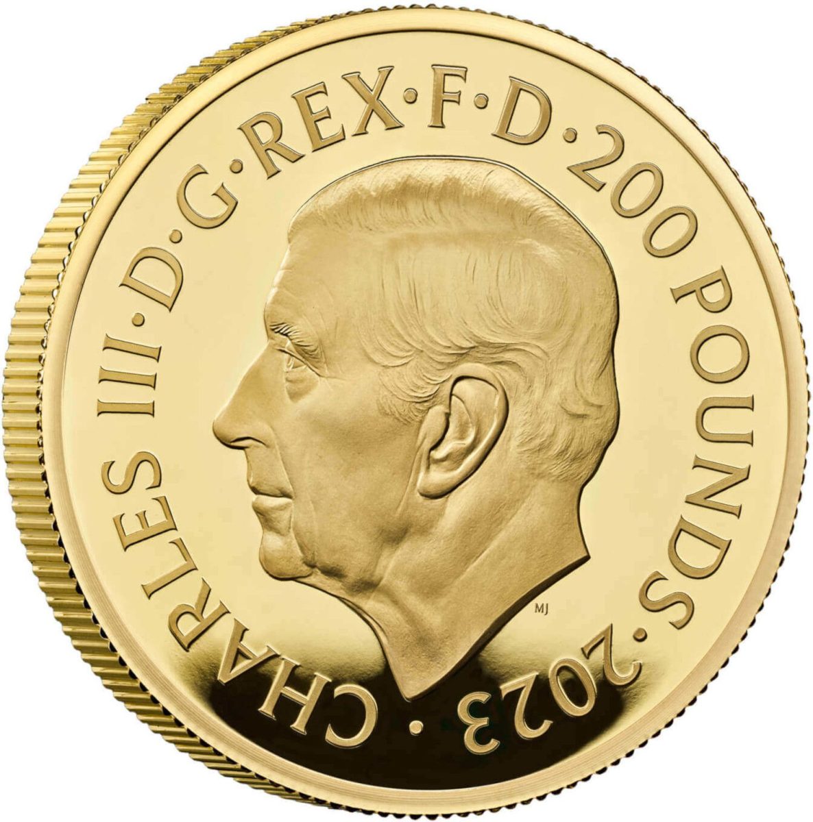 200 Pounds - Charles III Charles I; Gold Proof obverse