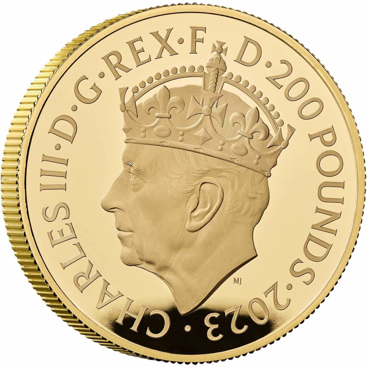200 Pounds - Charles III Coronation; Gold Proof obverse