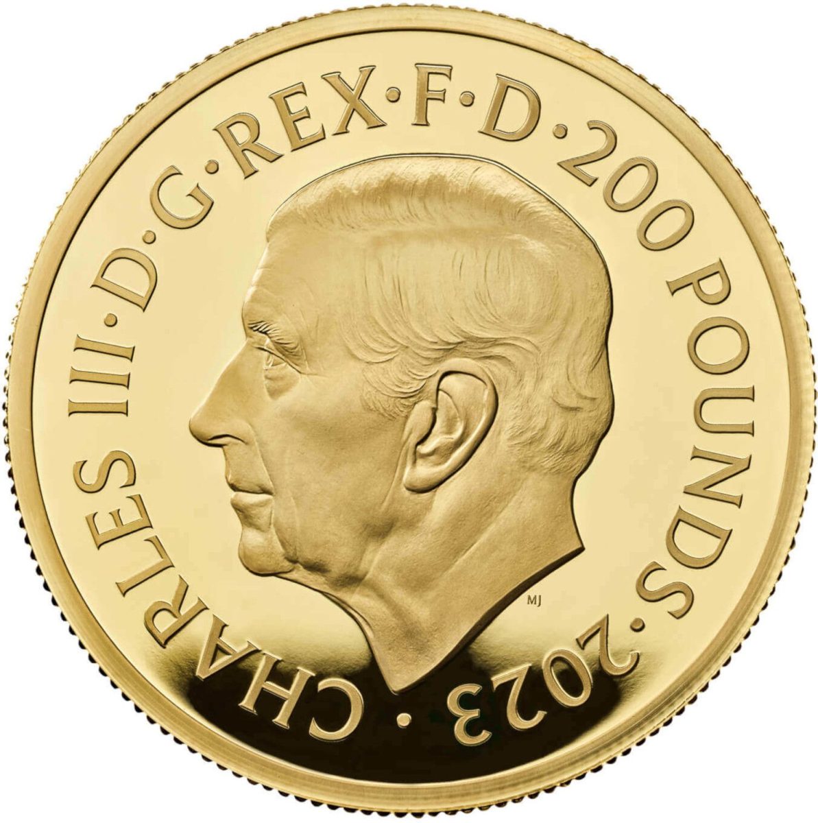 200 Pounds - Charles III Dame Shirley Bassey; Gold Proof obverse