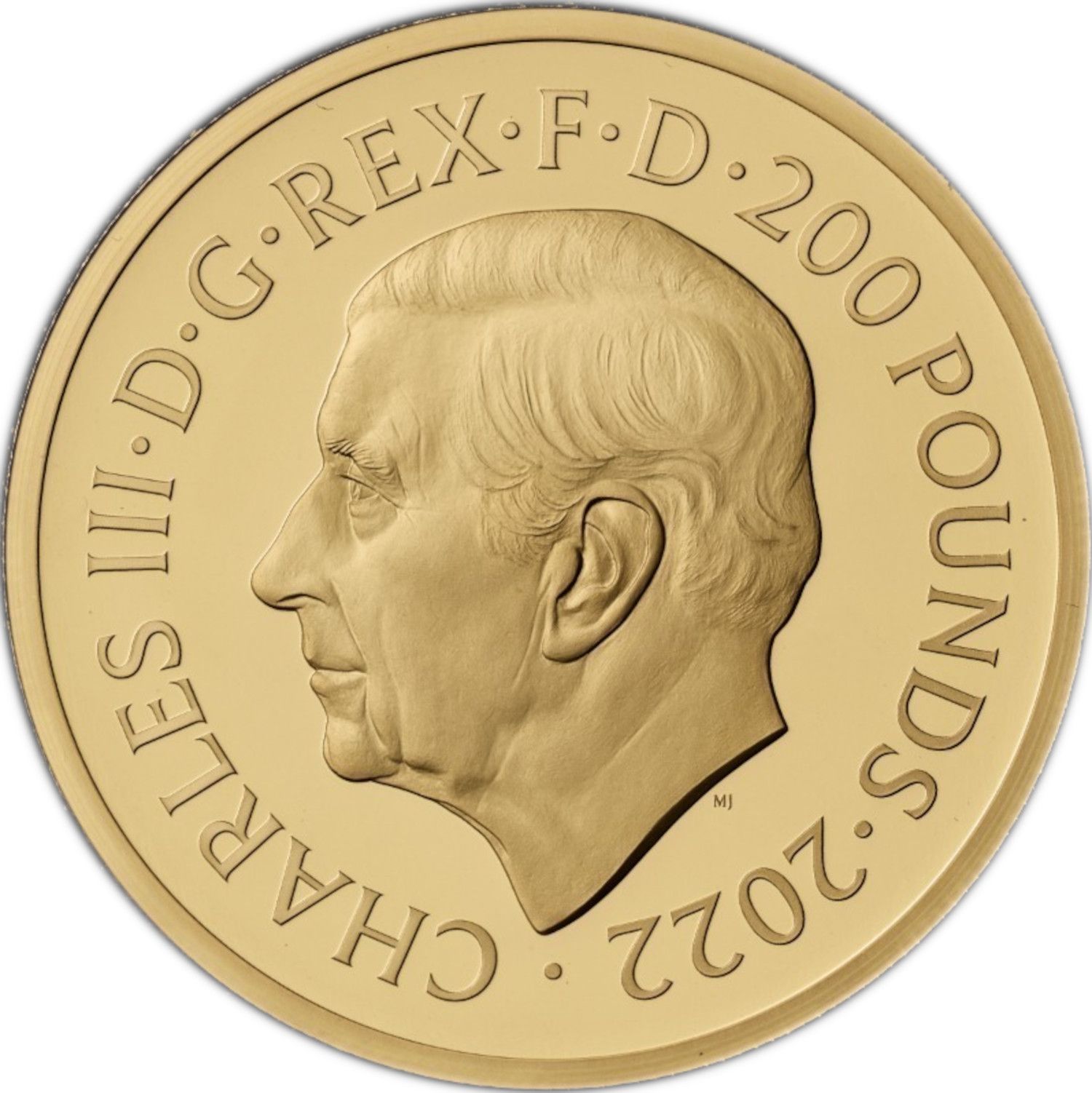 200 Pounds - Charles III Life and legacy of the Queen; Gold Proof obverse