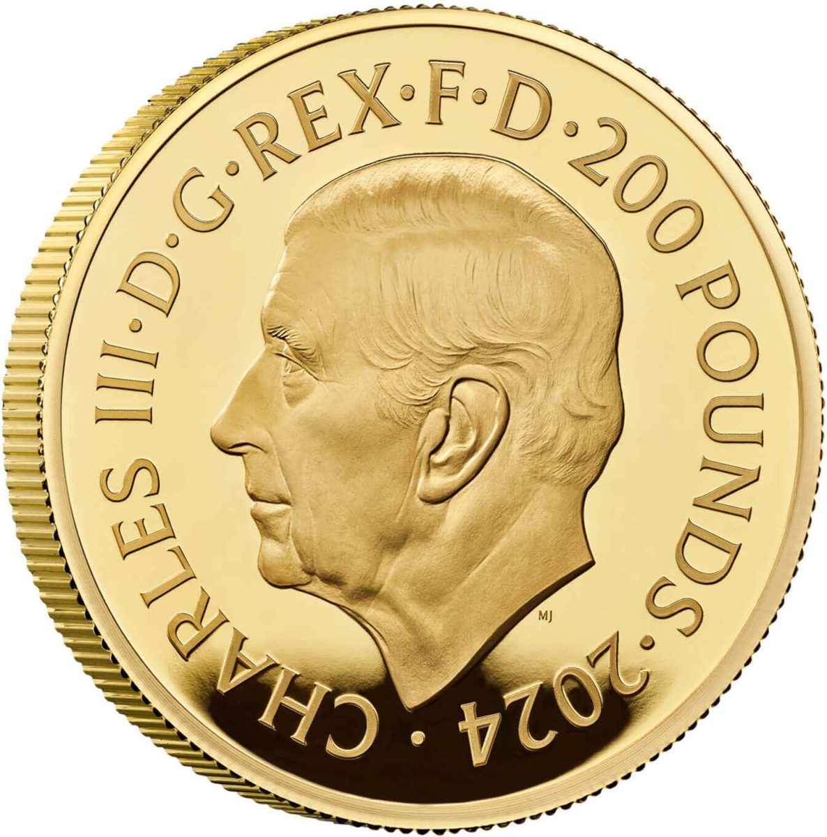 200 Pounds - Charles III Paris; Gold Proof obverse