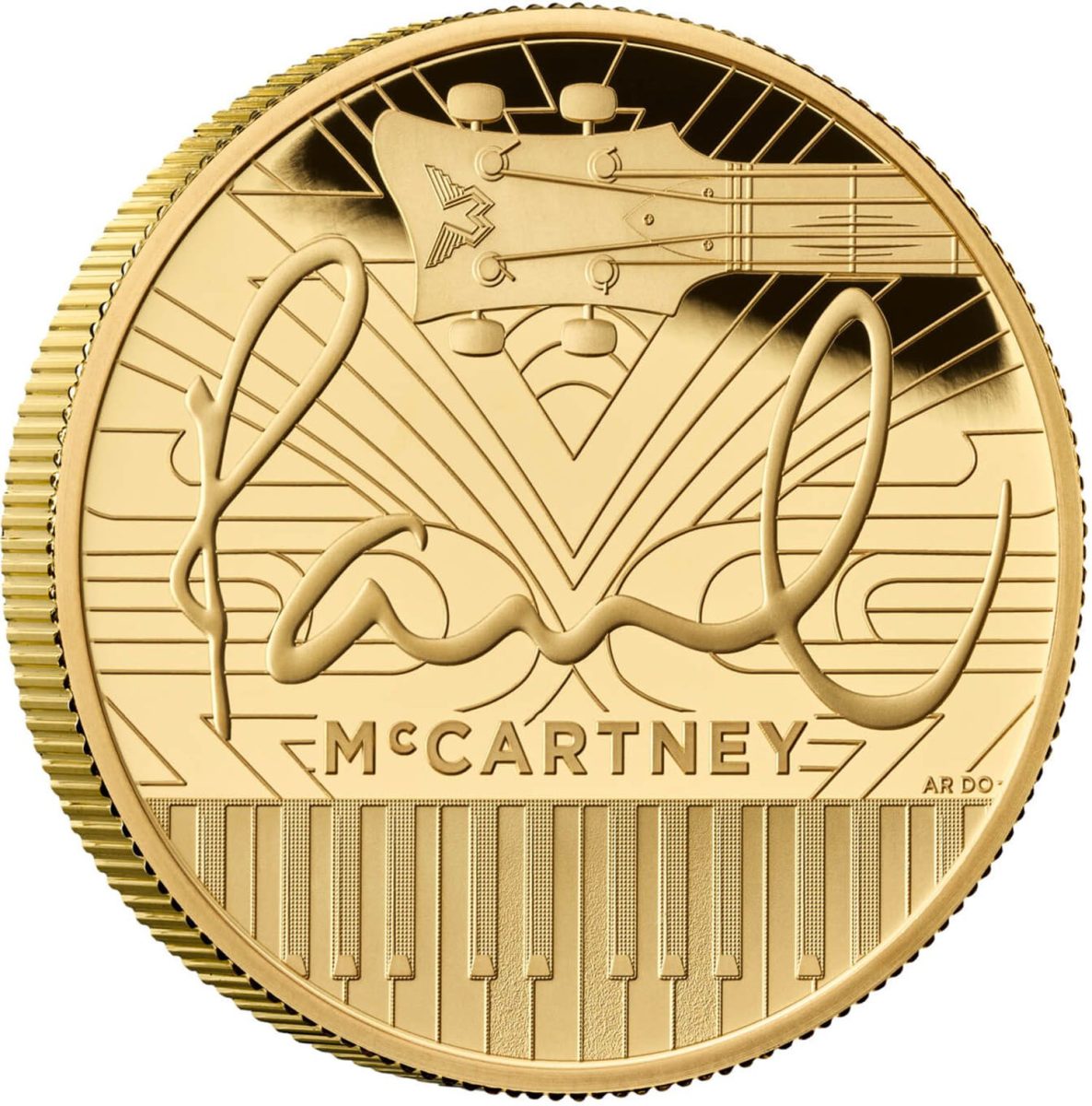 200 Pounds - Charles III Paul McCartney; Gold Proof reverse