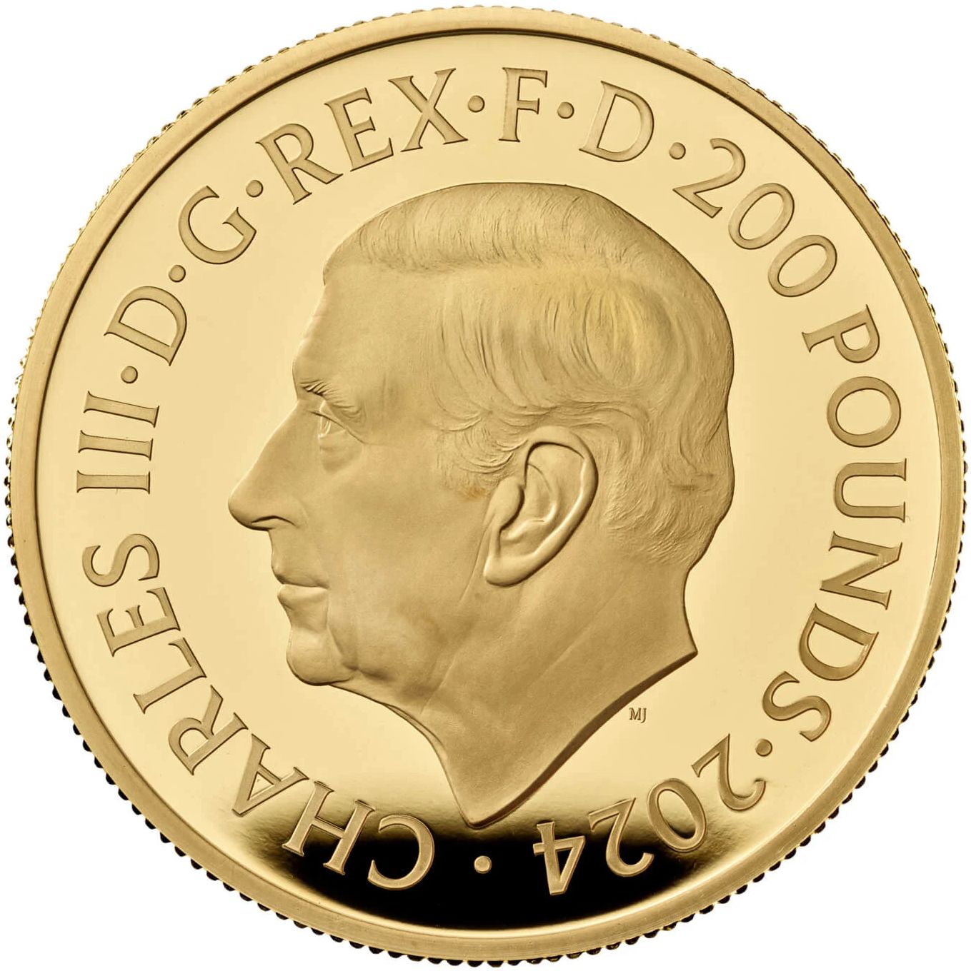 200 Pounds - Charles III Seymour Unicorn; Gold Proof obverse