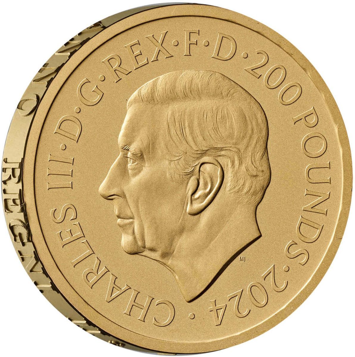 200 Pounds - Charles III St George & The Dragon; Gold Proof obverse