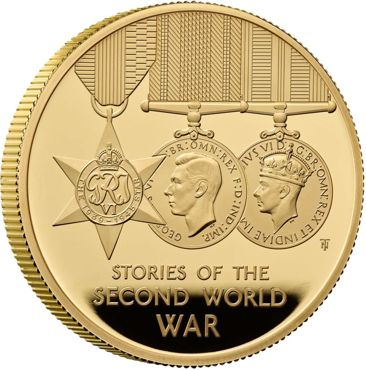 200 Pounds - Charles III Stories of the Second World War; Gold Proof