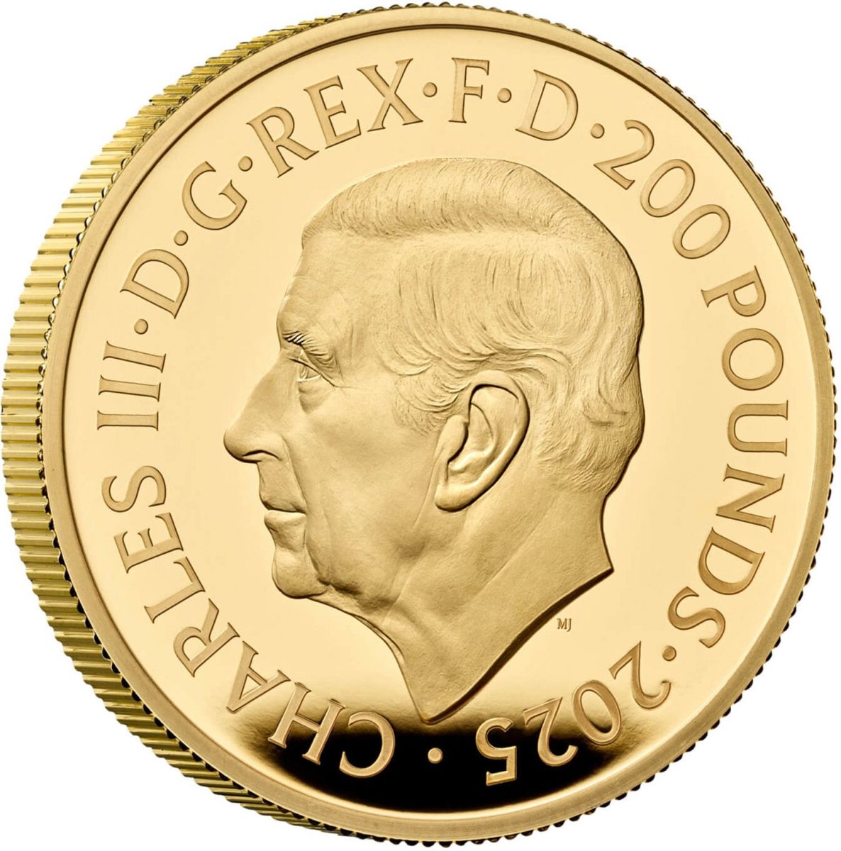 200 Pounds - Charles III The Greyhound of Richmond; Gold Proof obverse