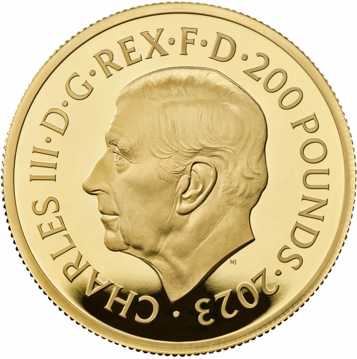 200 Pounds - Charles III The Lion and The Eagle; Gold Proof obverse