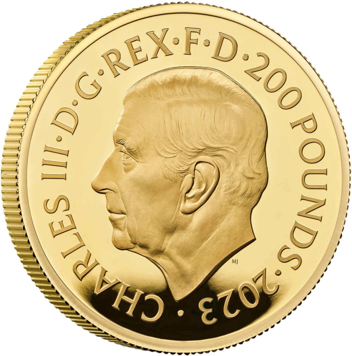 200 Pounds - Charles III The Police; Gold Proof obverse