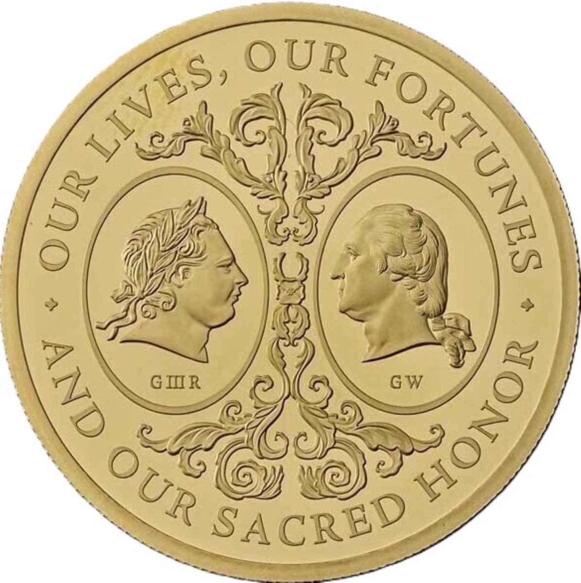 200 Pounds - Charles III The Two George's; Gold Proof