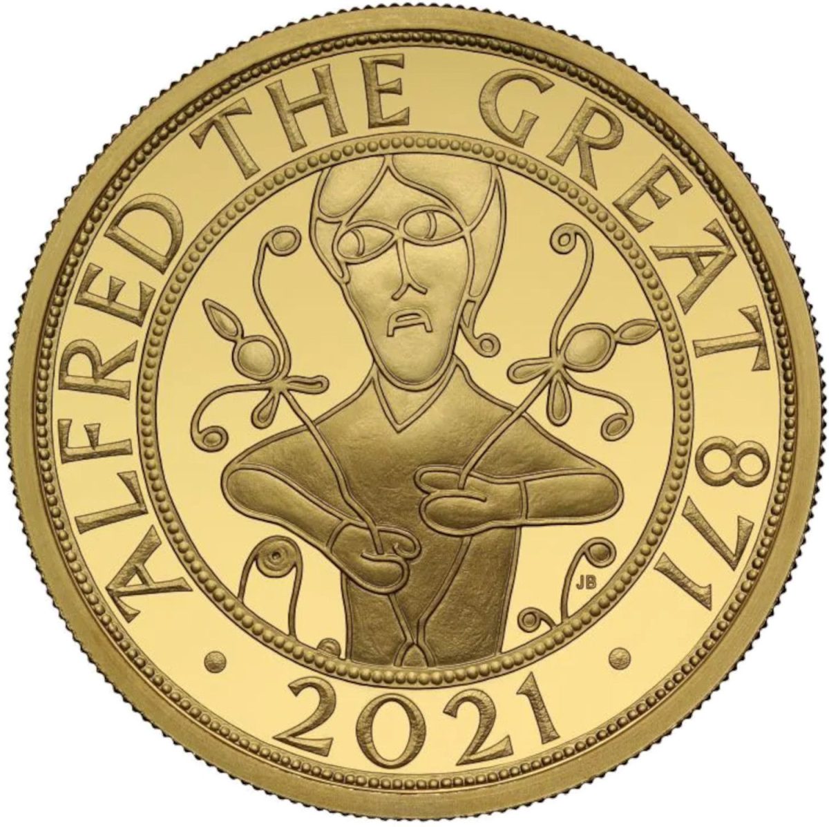 200 Pounds - Elizabeth II Alfred The Great; Gold Proof reverse