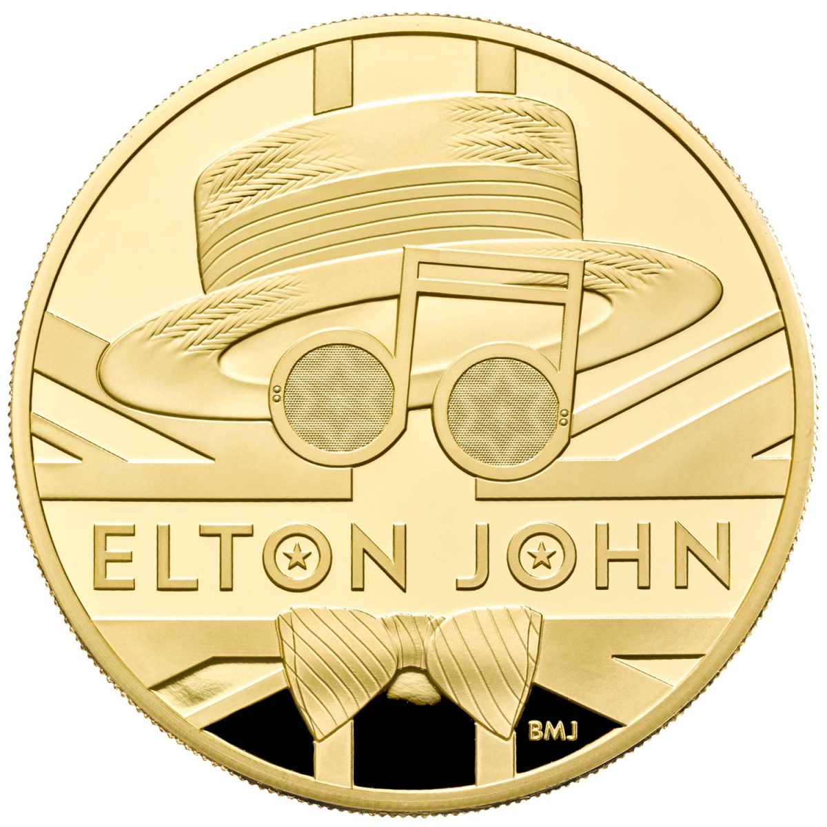 200 Pounds - Elizabeth II Elton John; Gold Proof reverse