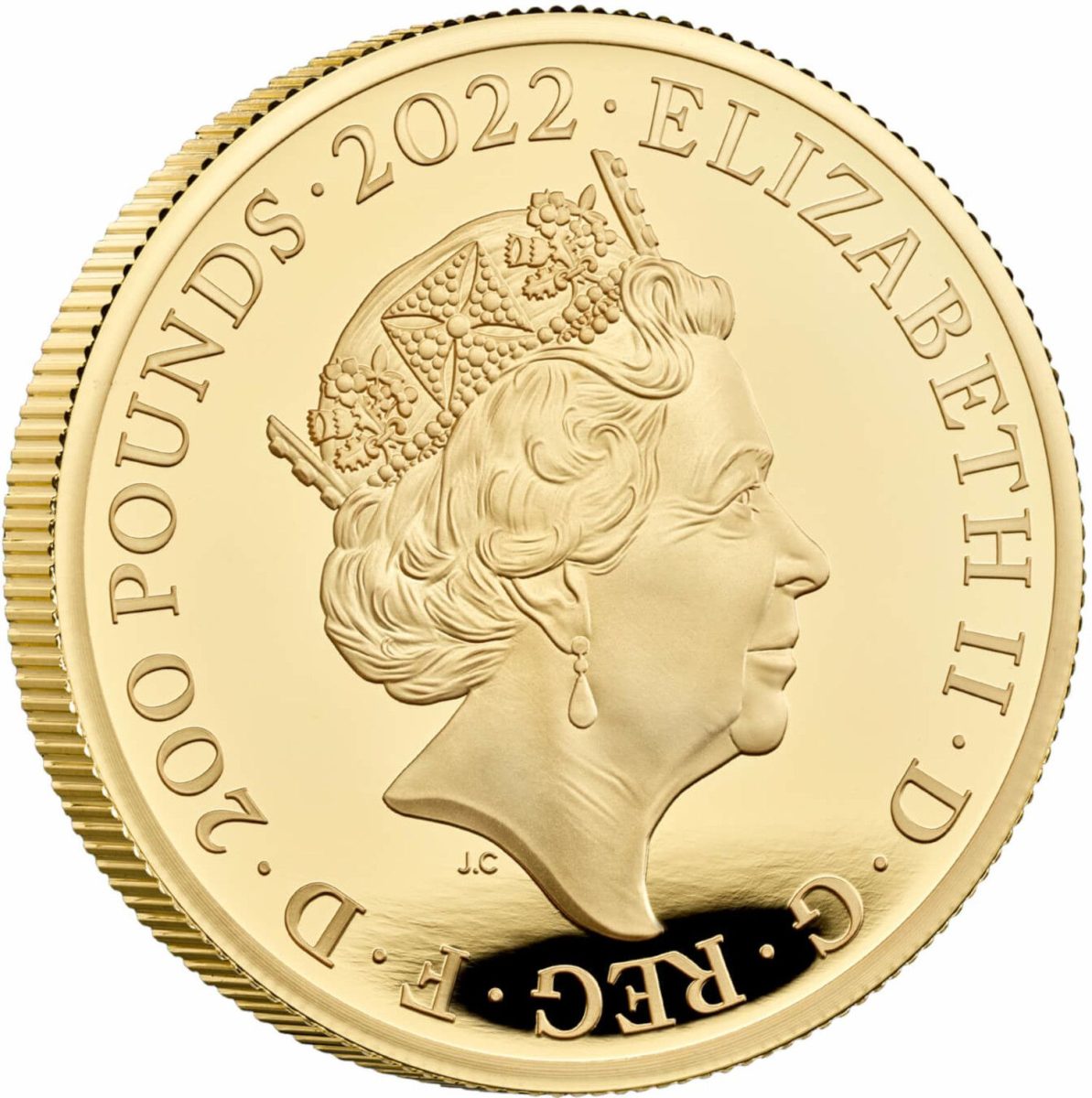 200 Pounds - Elizabeth II Hogwarts Express; Gold Proof obverse