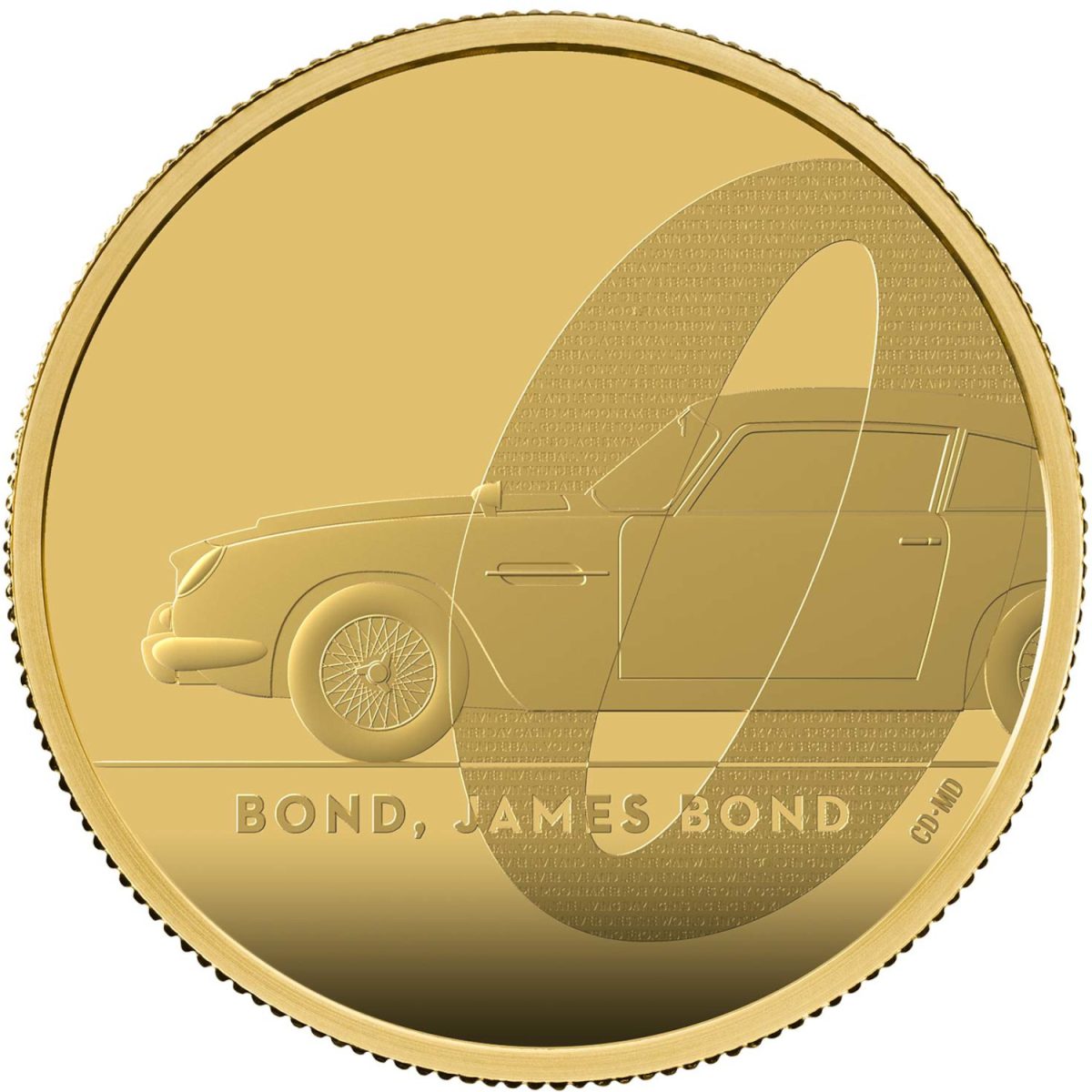200 Pounds - Elizabeth II James Bond - I; Gold Proof reverse
