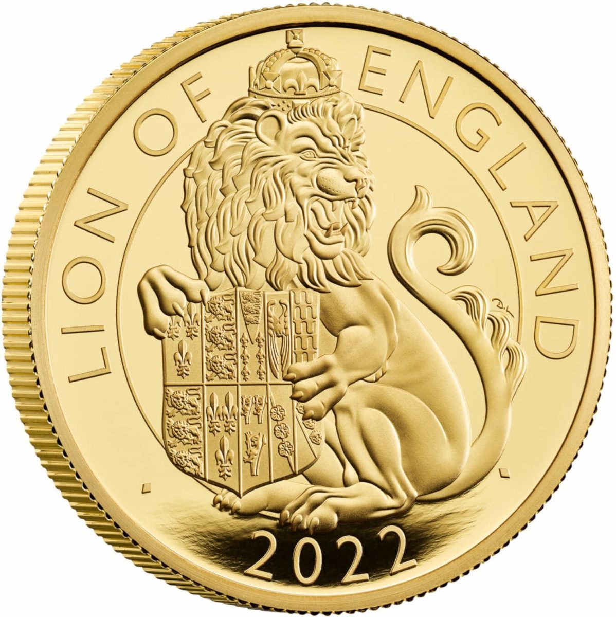 200 Pounds - Elizabeth II Lion of England; Gold Proof reverse