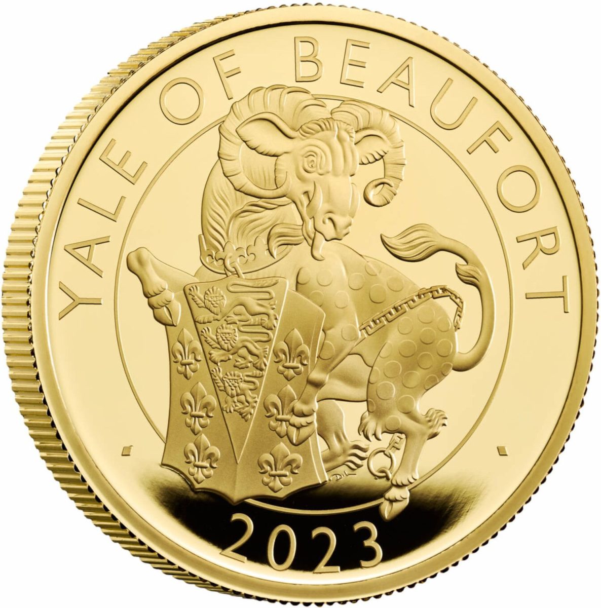 200 Pounds - Elizabeth II Posthumous; Yale of Beaufort; Gold Proof reverse