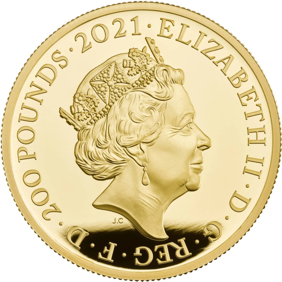 200 Pounds - Elizabeth II Prince Philip, Gold Proof obverse