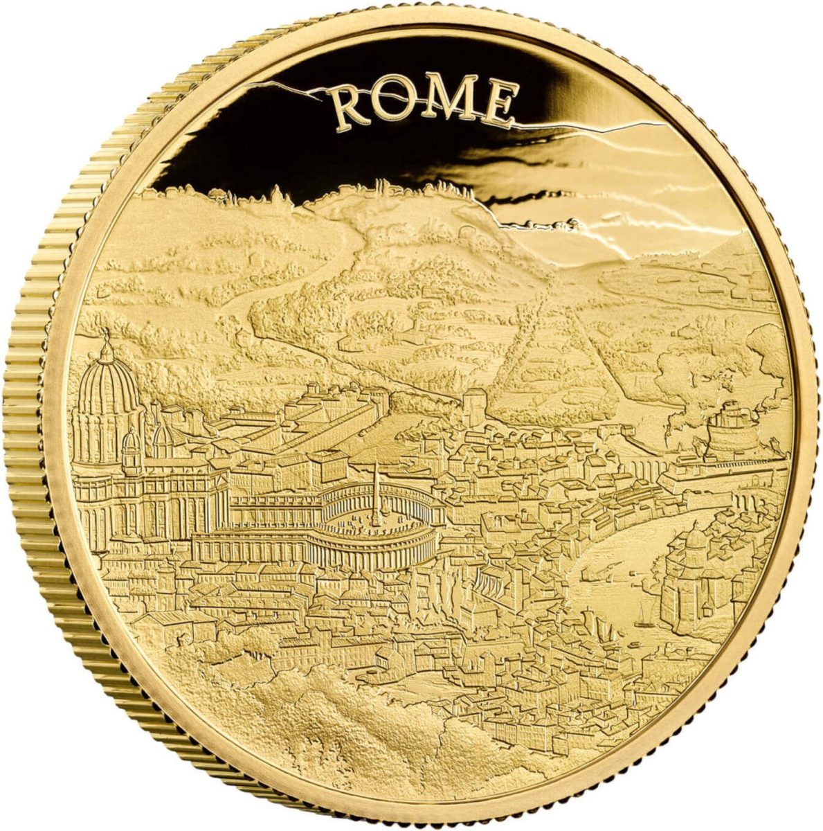 200 Pounds - Elizabeth II Rome; Gold Proof reverse