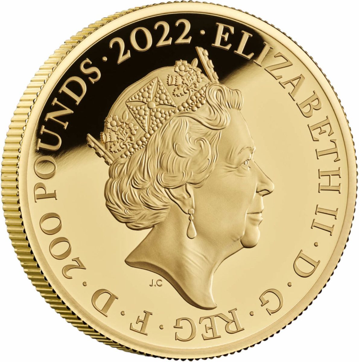 200 Pounds - Elizabeth II The Rolling Stones; Gold Proof obverse