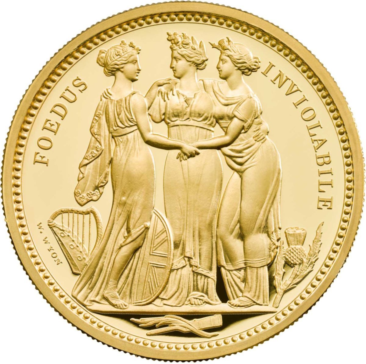 200 Pounds - Elizabeth II The Three Graces; Gold Proof