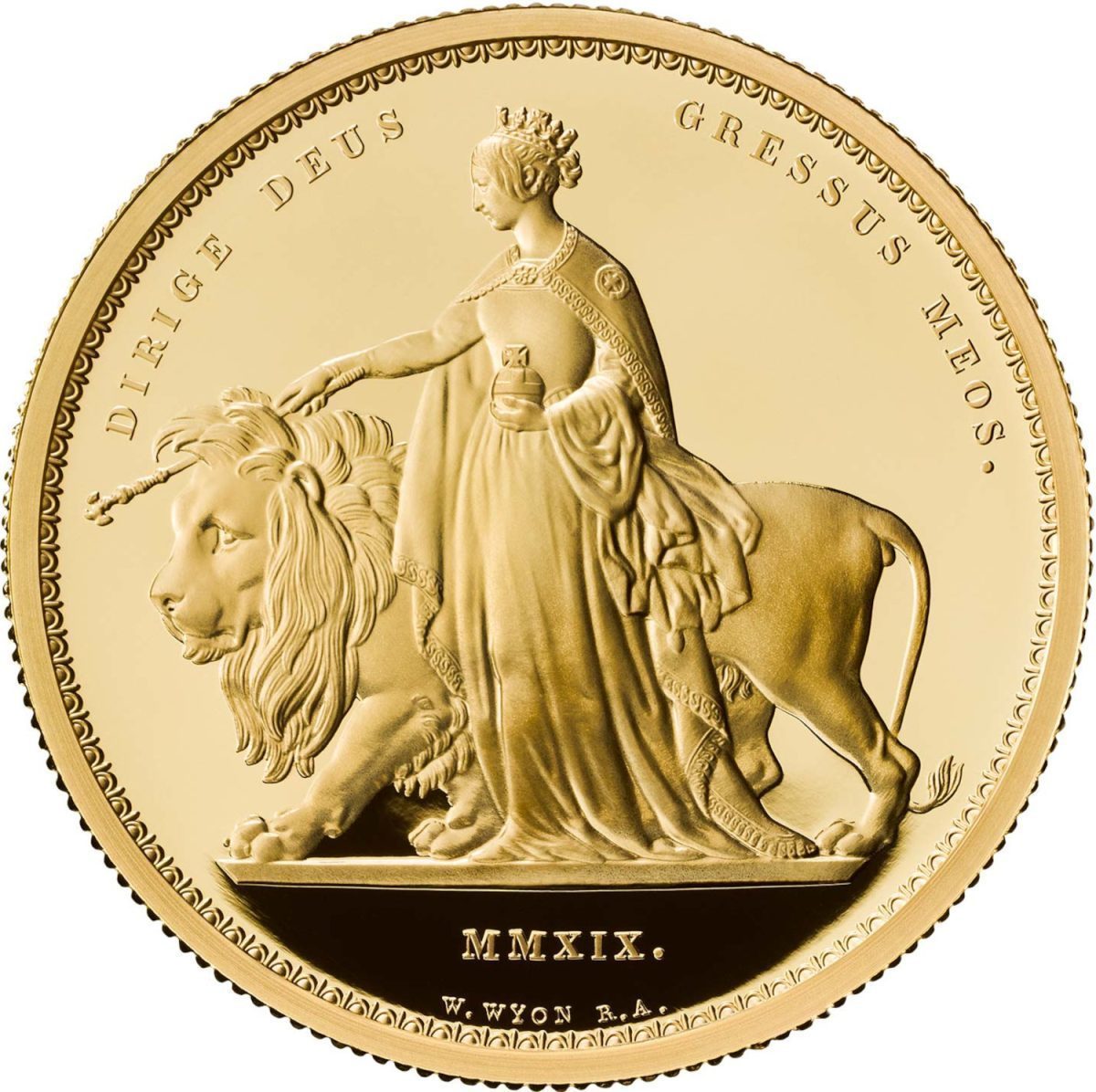 200 Pounds - Elizabeth II Una and The Lion; Gold Proof