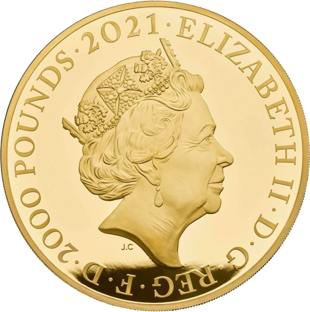 2000 Pounds - Elizabeth II Prince Philip, Gold Proof obverse