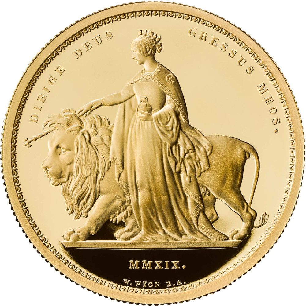 2000 Pounds - Elizabeth II Una and The Lion; Gold Proof