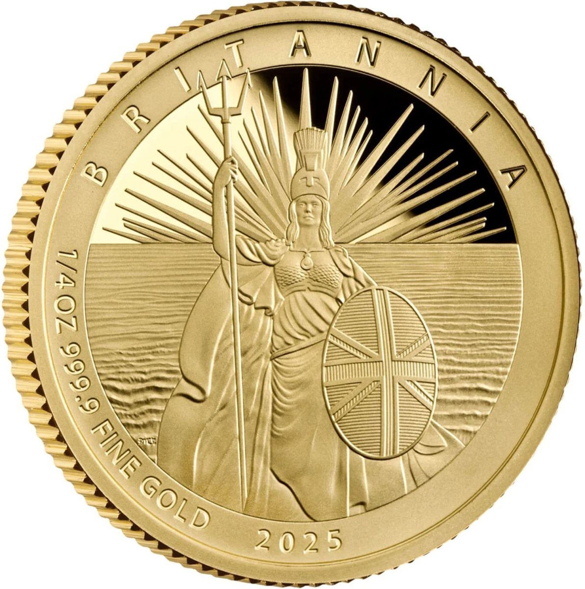 25 Pounds - Charles III 1/4 oz Fine Gold reverse