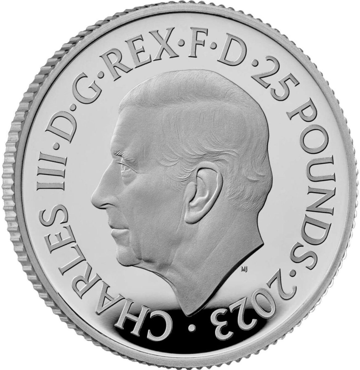 25 Pounds - Charles III 1/4 oz Fine Platinum obverse