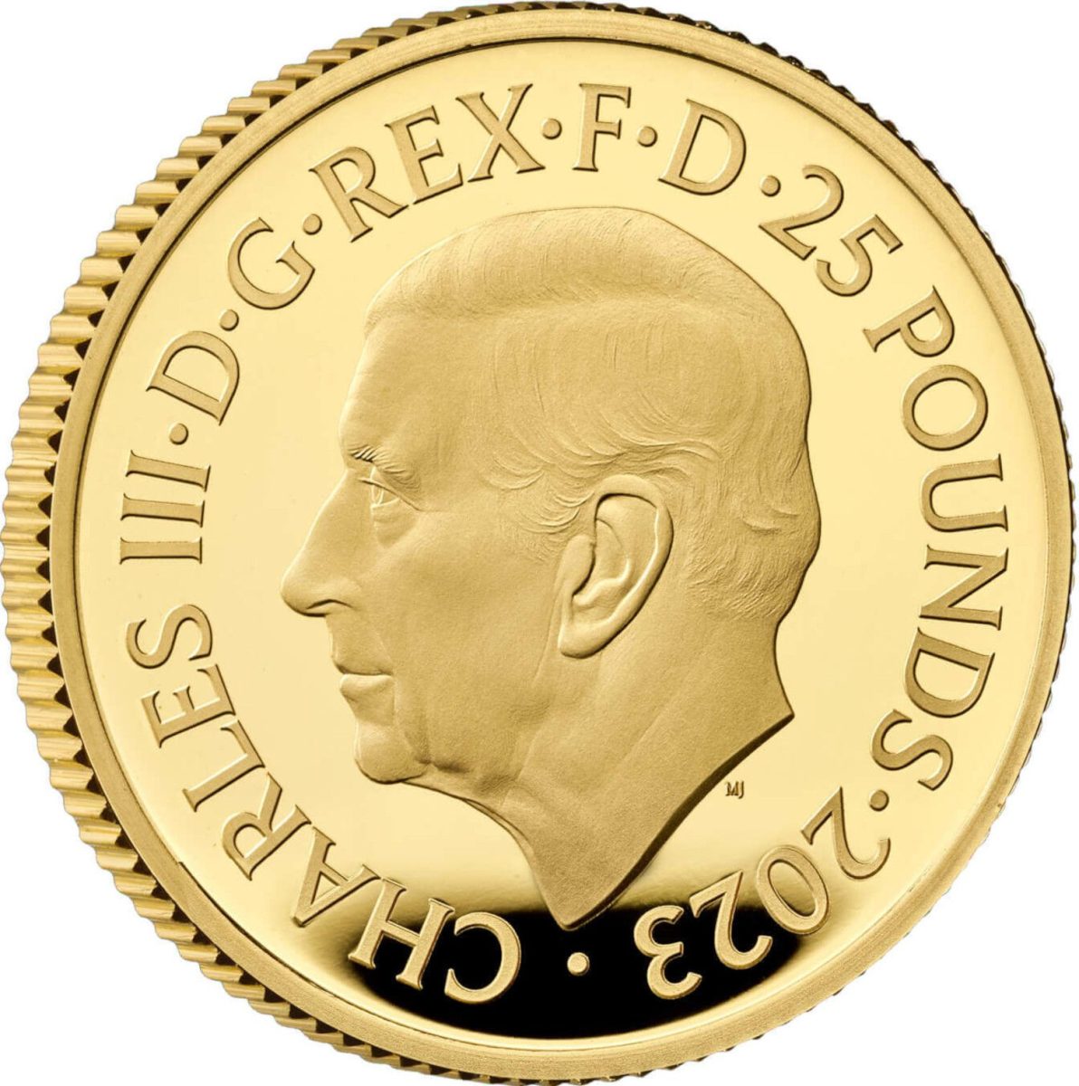 25 Pounds - Charles III Bull of Clarence; Gold Proof obverse