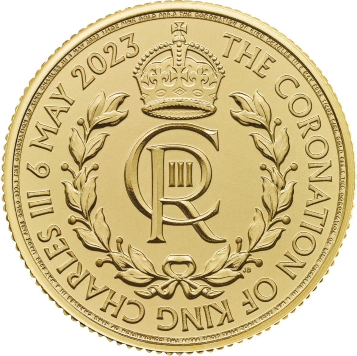 25 Pounds - Charles III Coronation; 1/4 oz Fine Gold reverse