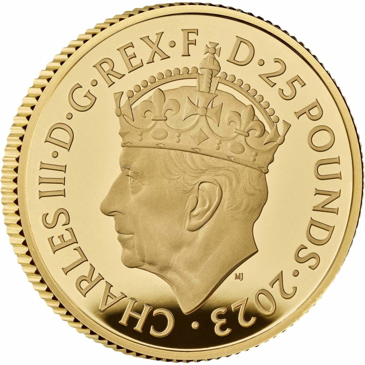 25 Pounds - Charles III Coronation; Gold Proof obverse